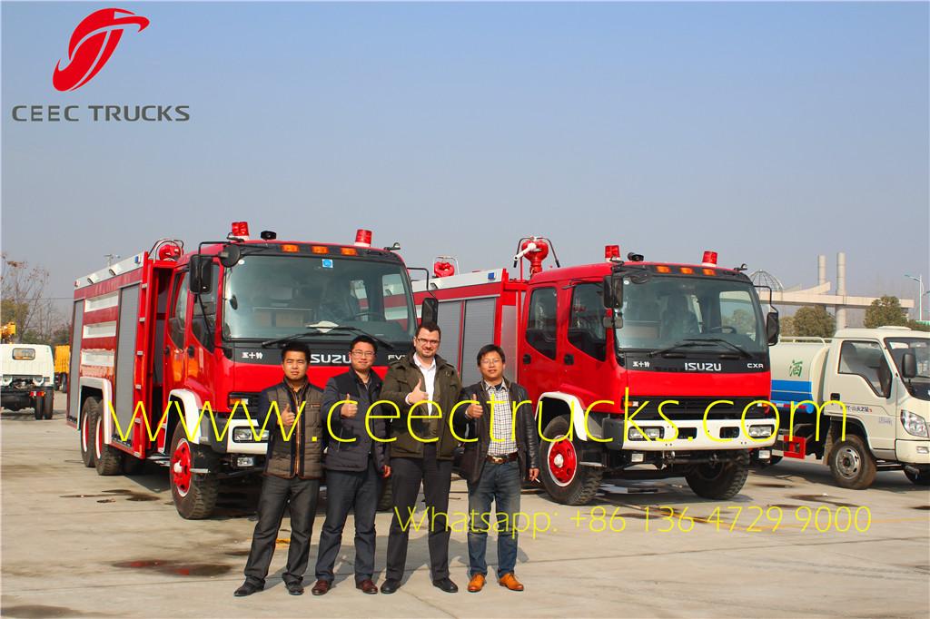 DUbai customer visiting us for testing fire fighting trucks DUbai customer visiting us for testing fire fighting trucks