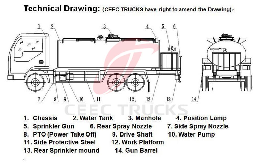 20 CBM water tanker truck drawing 20 CBM water tanker truck drawing