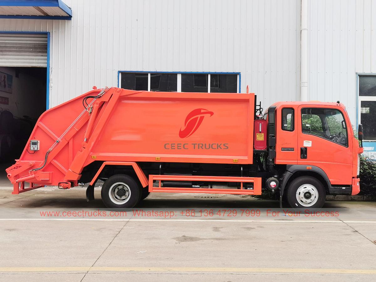 HOWO 6 wheels waste management truck HOWO 6 wheels waste management truck