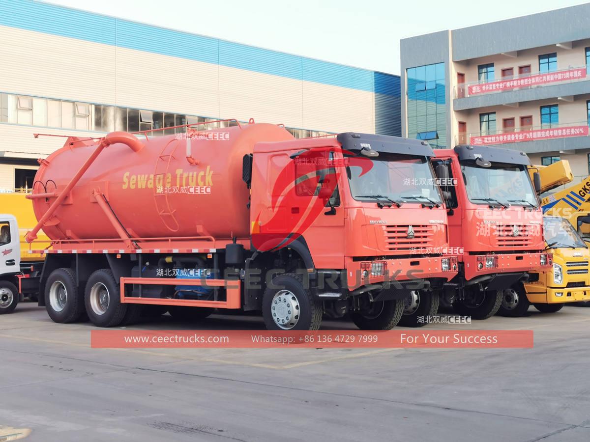 2 units HOWO 6&times;6 vacuum septic tank truck for sale