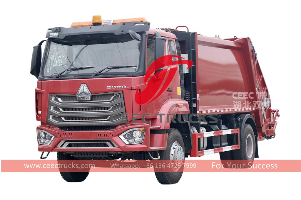 HOWO RHD 12CBM rear loader garbage truck for sale HOWO RHD 12CBM rear loader garbage truck for sale