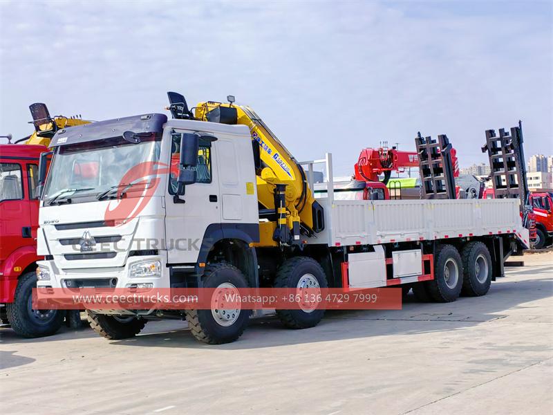 HOWO&nbsp;8x4 knuckle crane truck&nbsp; (25 tons)