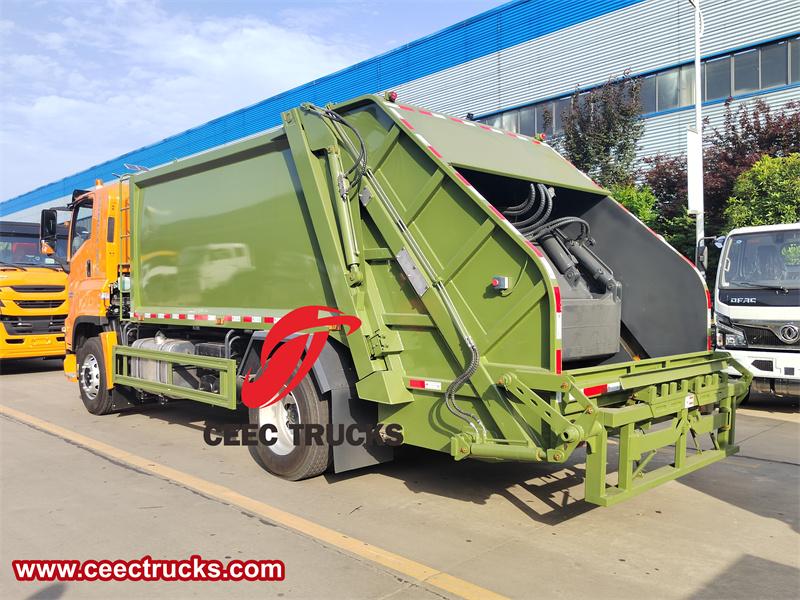 Isuzu 15 cbm trash truck rear loader Isuzu 15 cbm trash truck rear loader