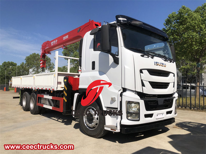 Isuzu 10 wheeler truck with 8 T telescopic crane