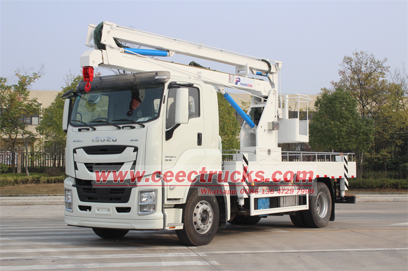 ISUZU 4x2 aerial platform manlifter truck