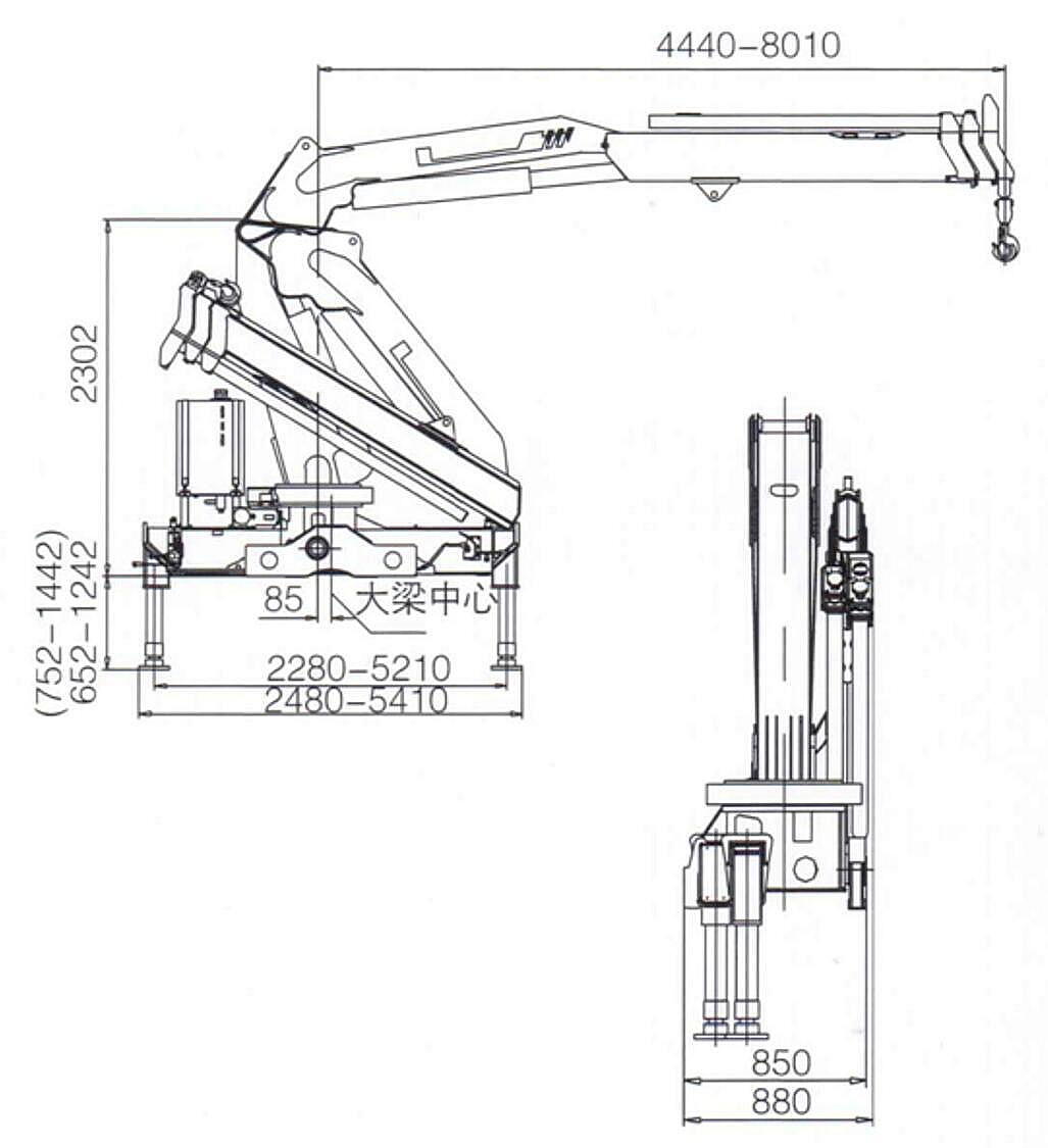 SQZ105 crane drawing