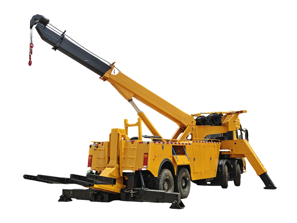 Dongfeng integrated rotator tow wrecker truck