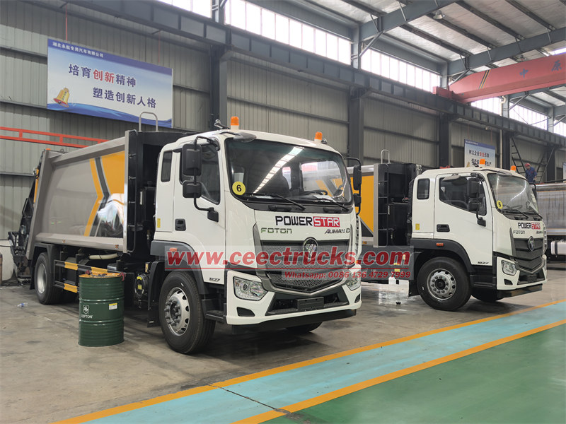 FOTON refuse compactor truck under production