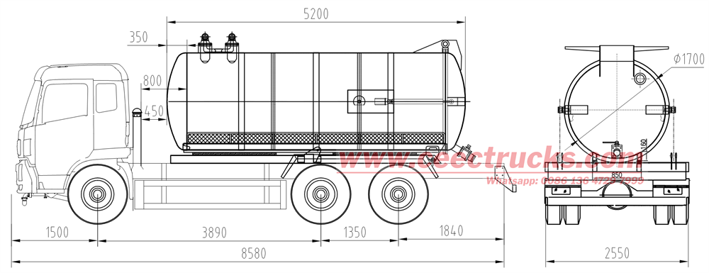 ISUZU GIGA vacuum tanker truck