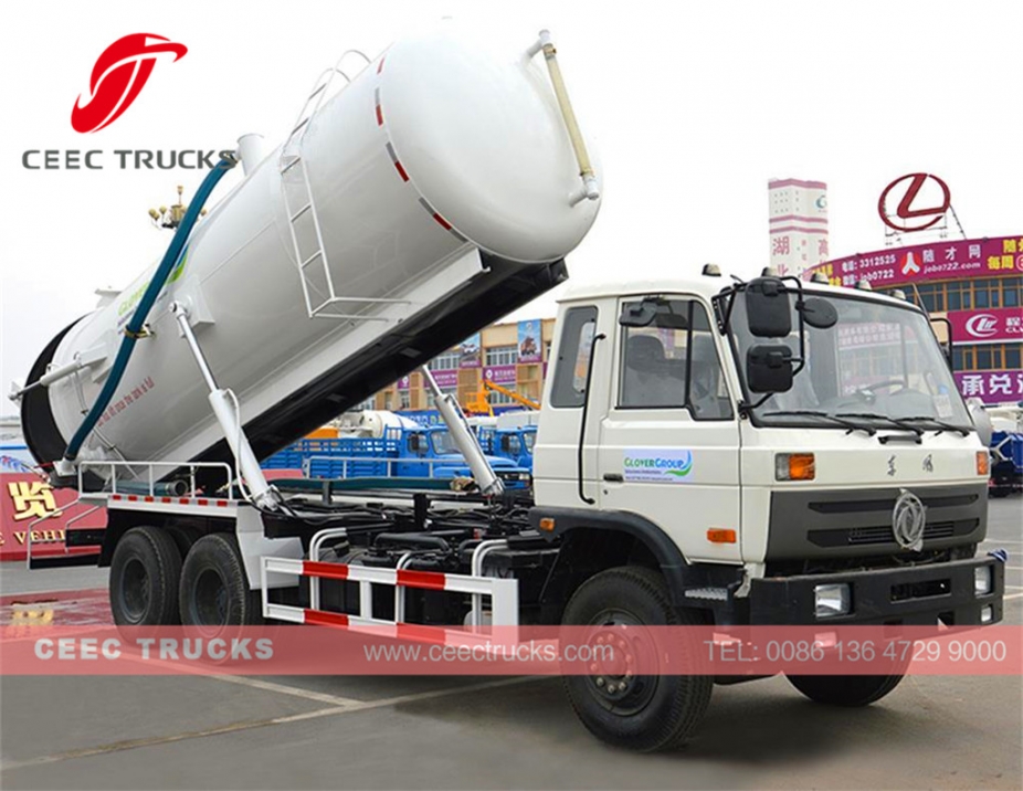 รถบรรทุกถังดูดน้ำเสีย Dongfeng 16CBM