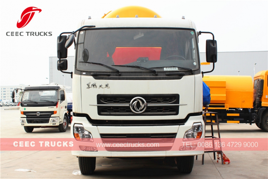 รถบรรทุกดูดน้ำเสียแบบสูญญากาศ Dongfeng 16CBM