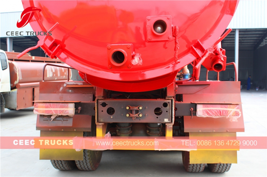 รถบรรทุกดูดน้ำเสียแบบสูญญากาศ Dongfeng 16CBM