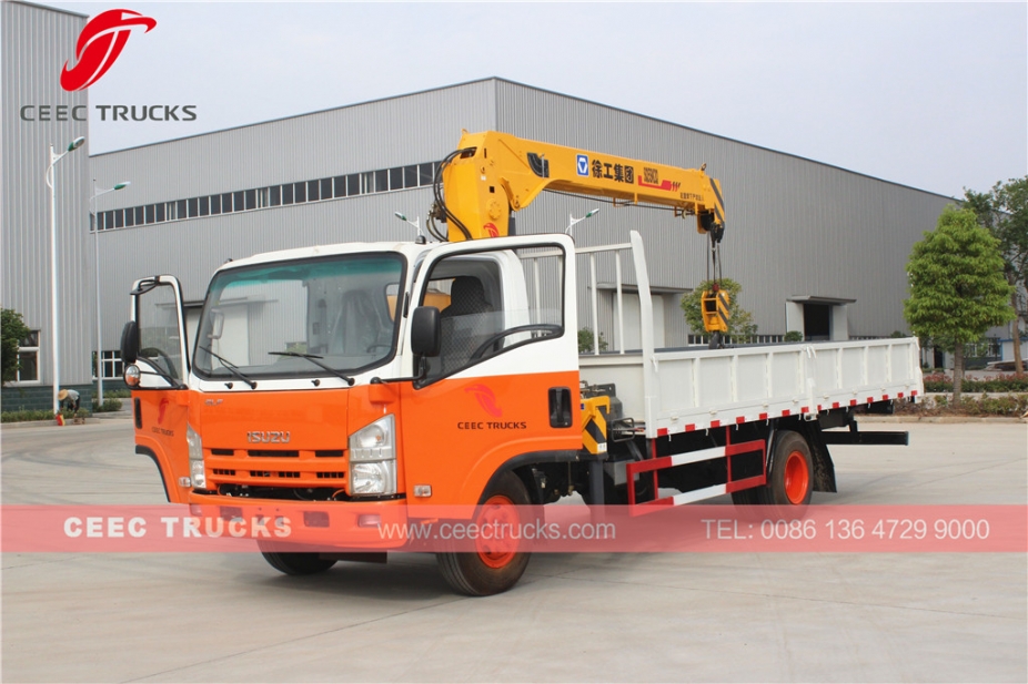ISUZU 5 T truck mounted crane for sale