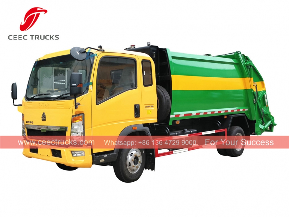 รถบรรทุกบดอัด HOWO 8cbm RHD