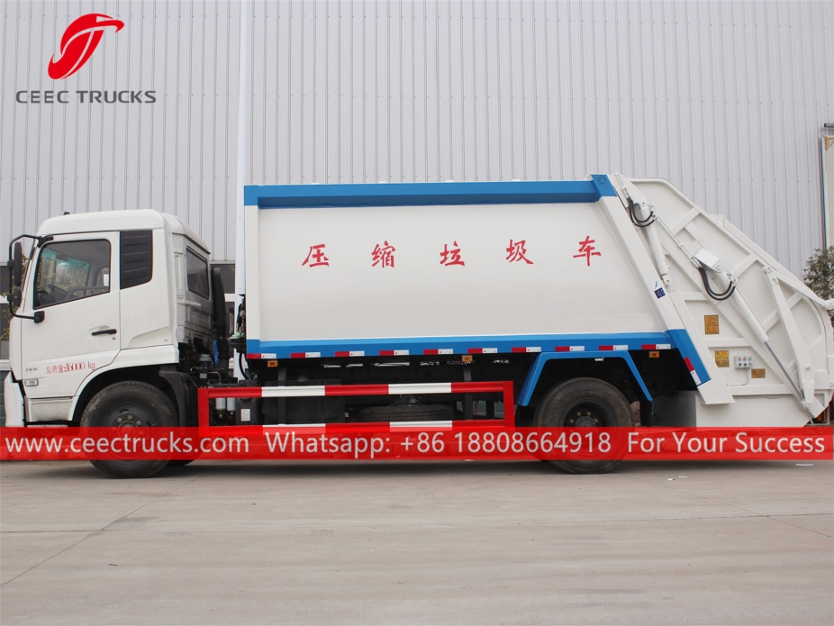 รถบรรทุกบดอัดขยะขนาด 14CBM Dongfeng