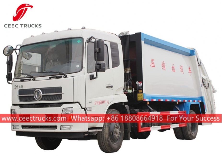 รถบรรทุกบดอัดขยะขนาด 14CBM Dongfeng