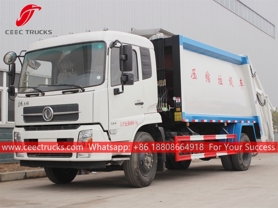 รถบรรทุกบดอัดขยะขนาด 14CBM Dongfeng