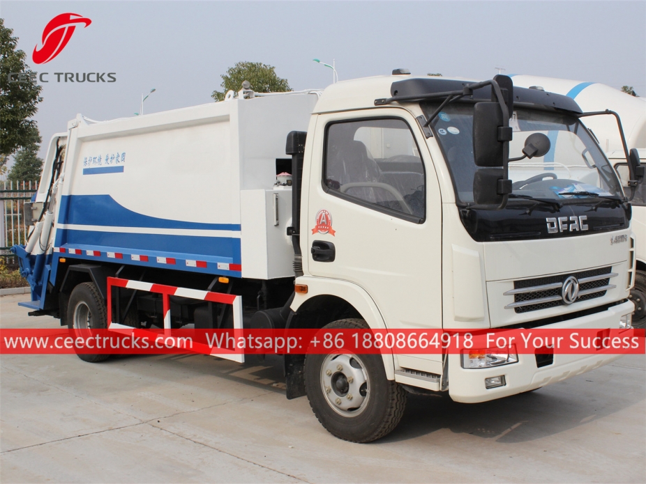 7CBM รถบดอัดด้านหลัง Dongfeng