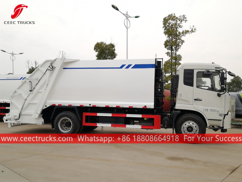 รถบรรทุกอัดขยะขนาด 12CBM Dongfeng
