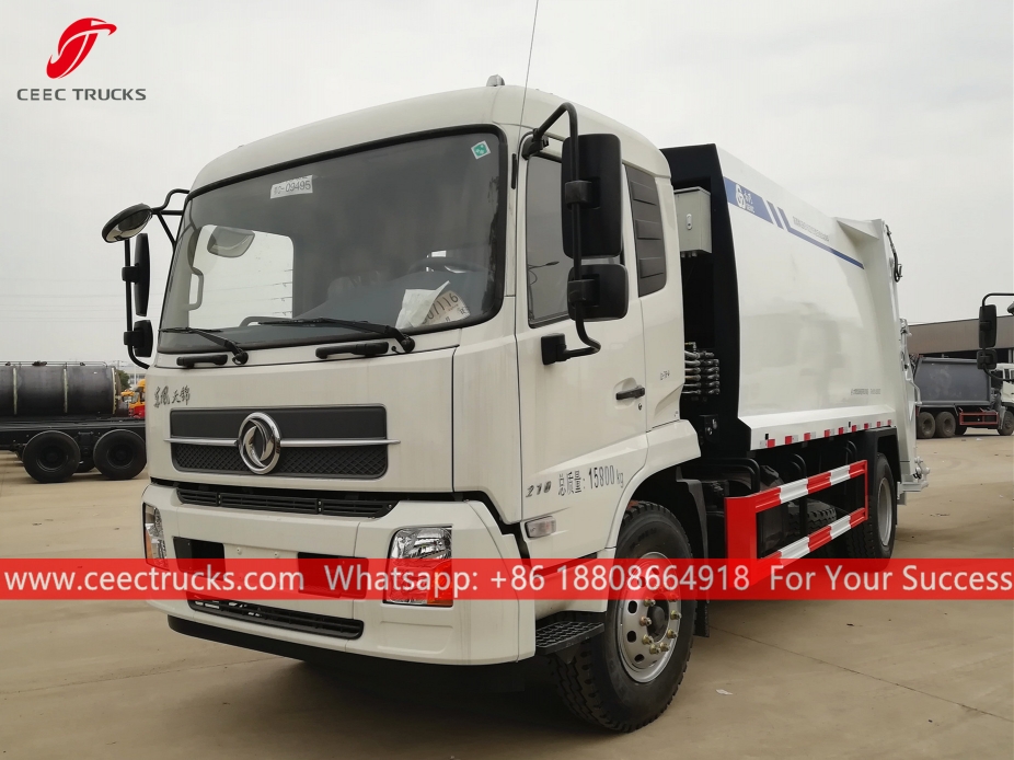 รถบรรทุกอัดขยะขนาด 12CBM Dongfeng