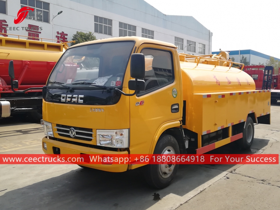 รถบรรทุกล้างท่อระบายน้ำ 4CBM DONGFENG