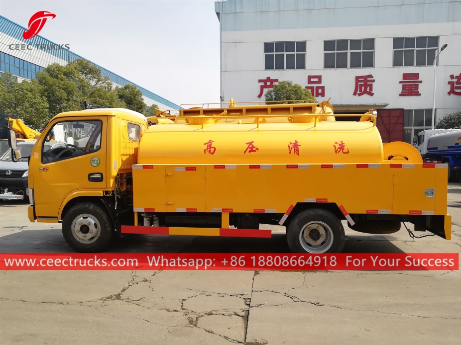 รถบรรทุกล้างท่อระบายน้ำ 4CBM DONGFENG
