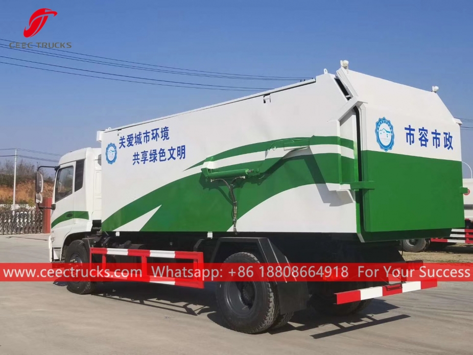 รถบรรทุกขยะไฮดรอลิก 12CBM DONGFENG