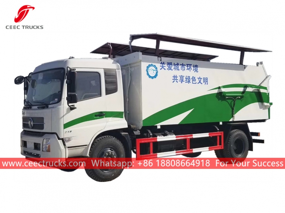 รถบรรทุกขยะไฮดรอลิก 12CBM DONGFENG