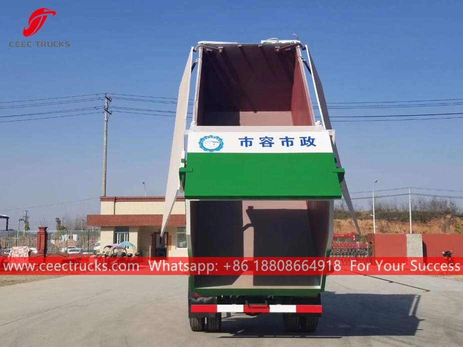 รถบรรทุกขยะไฮดรอลิก 12CBM DONGFENG