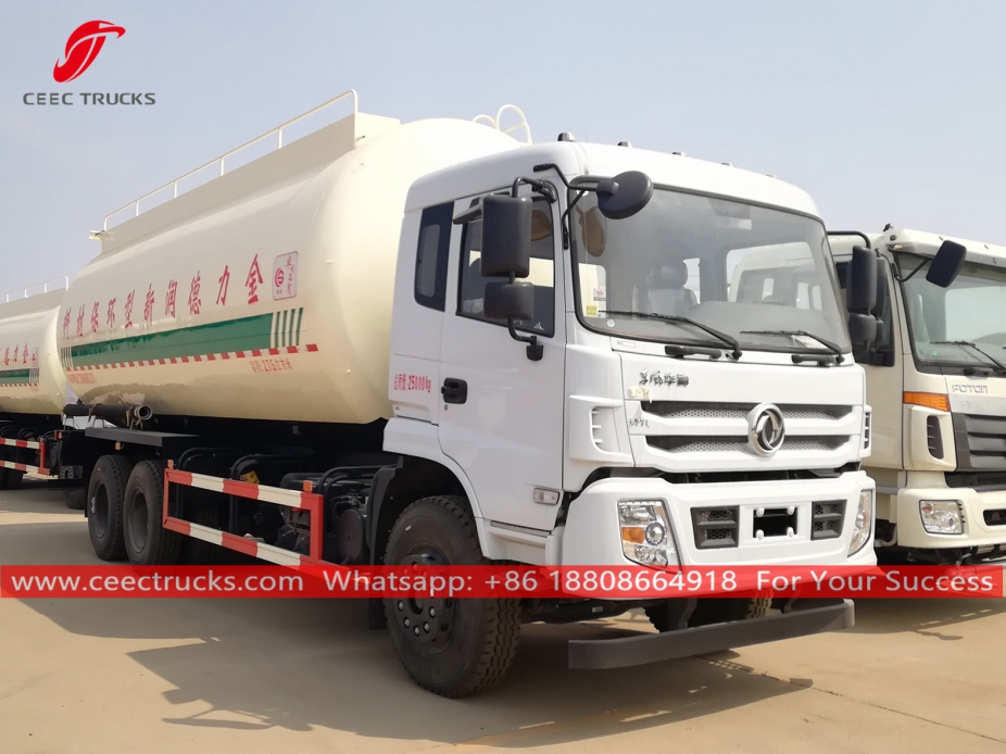 รถบรรทุกขนส่งผง Dongfeng