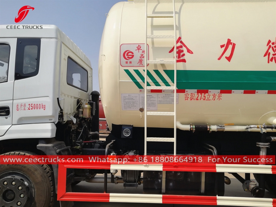 รถบรรทุกขนส่งผง Dongfeng