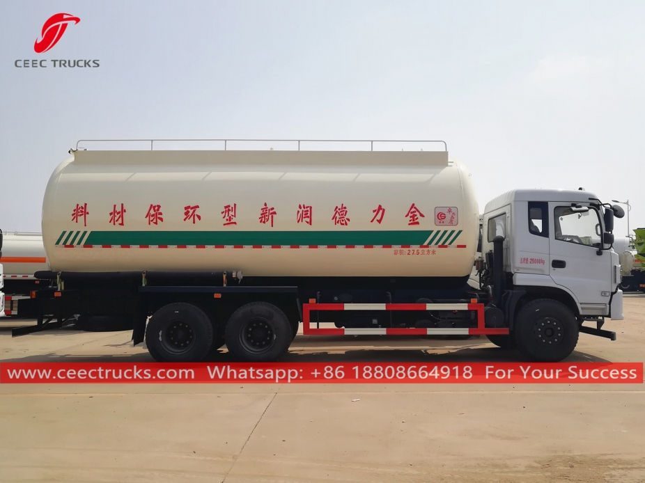 รถบรรทุกขนส่งผง Dongfeng