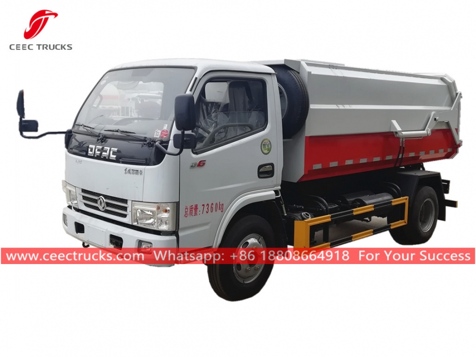 เครื่องเก็บขยะ 6CBM Dongfeng