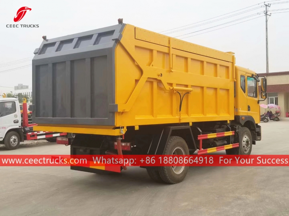รถบรรทุกขยะจอดเทียบท่า 12CBM DONGFENG