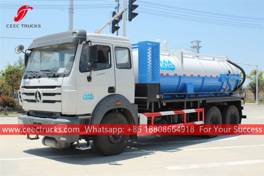 รถบรรทุกน้ำเสียดูดสิ่งปฏิกูล Beiben ขนาด 10,000 ลิตร