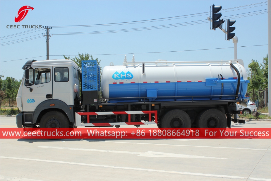 รถบรรทุกน้ำเสียดูดสิ่งปฏิกูล Beiben ขนาด 10,000 ลิตร