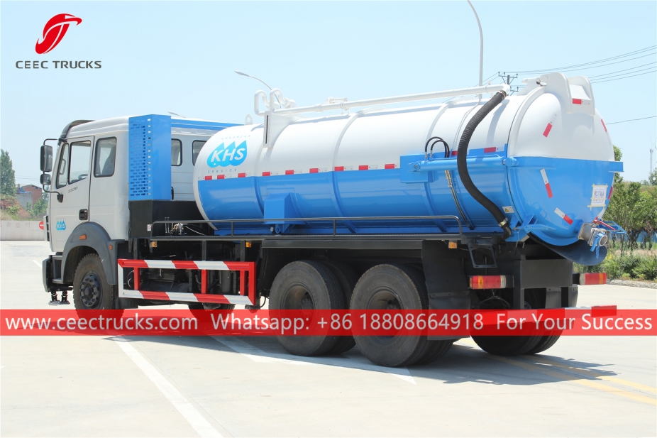 รถบรรทุกน้ำเสียดูดสิ่งปฏิกูล Beiben ขนาด 10,000 ลิตร