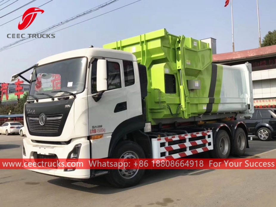 รถบรรทุกยกตะขอ Dongfeng Compactor