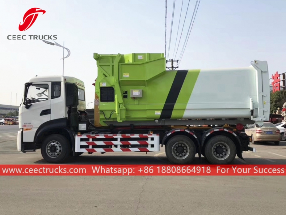 รถบรรทุกยกตะขอ Dongfeng Compactor