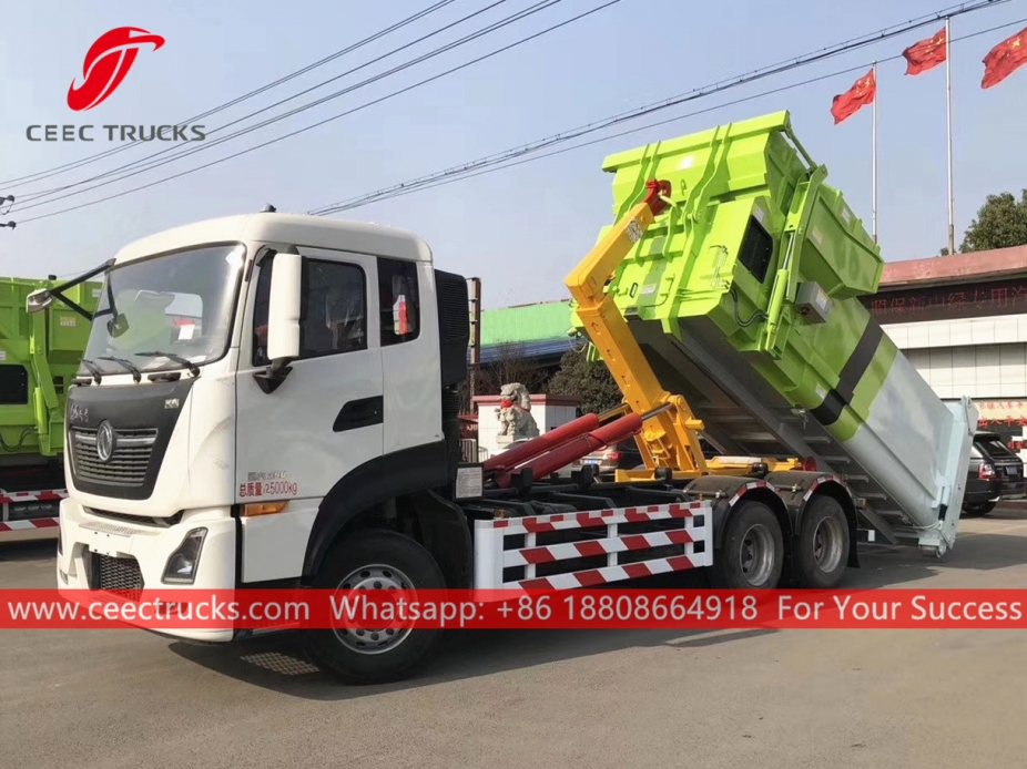 รถบรรทุกยกตะขอ Dongfeng Compactor