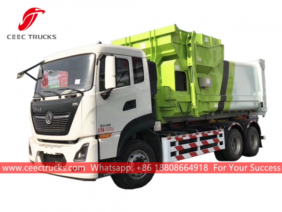 รถบรรทุกยกตะขอ Dongfeng Compactor