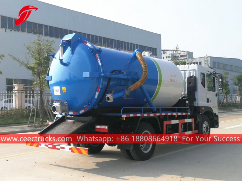 รถบรรทุกดูดน้ำเสีย 10CBM DONGFENG
