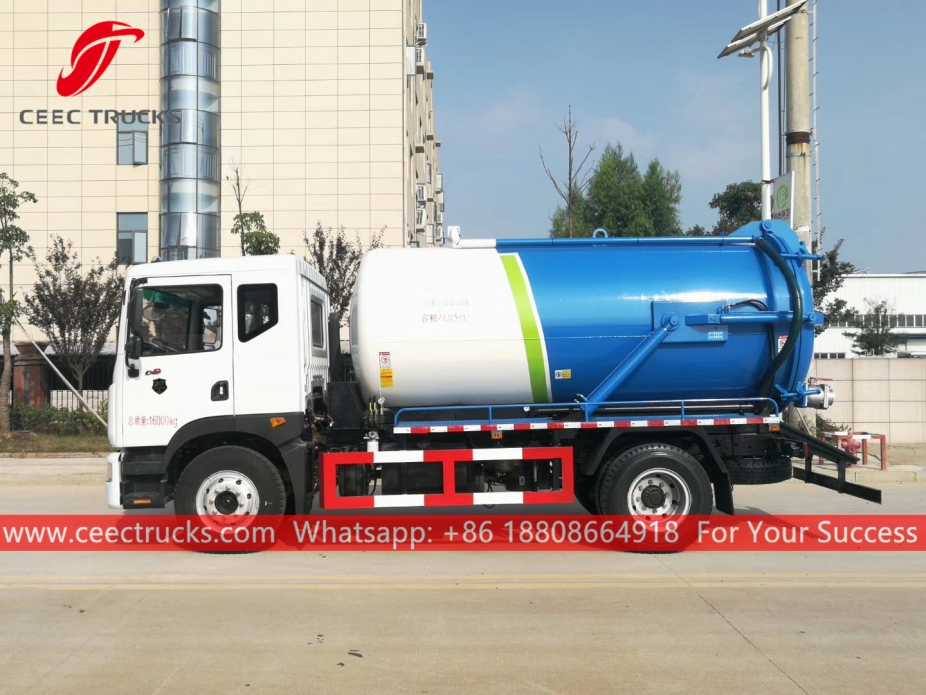 รถบรรทุกดูดน้ำเสีย 10CBM DONGFENG