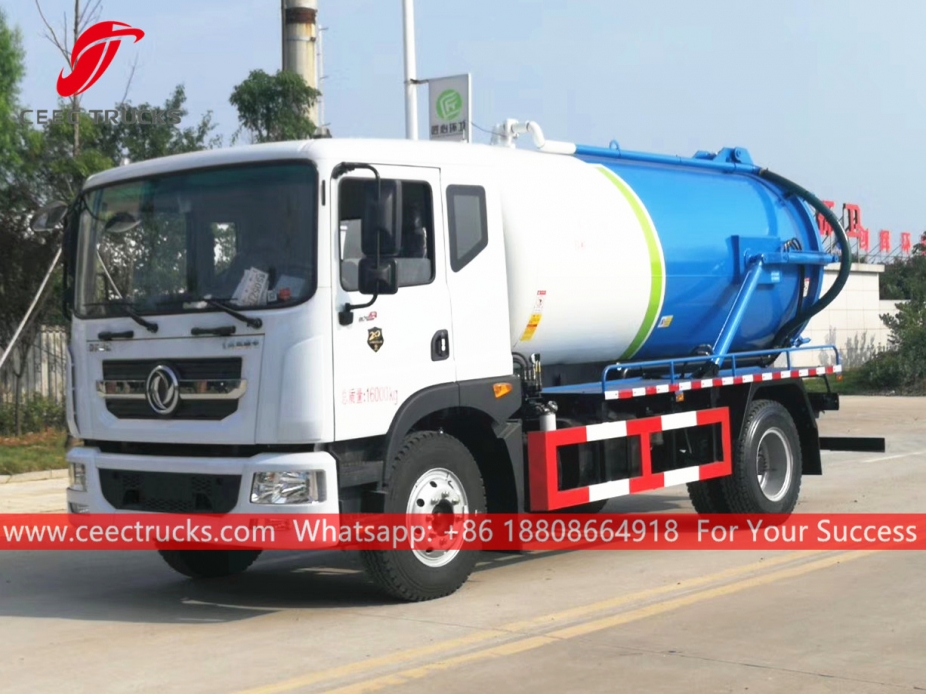 รถบรรทุกดูดน้ำเสีย 10CBM DONGFENG