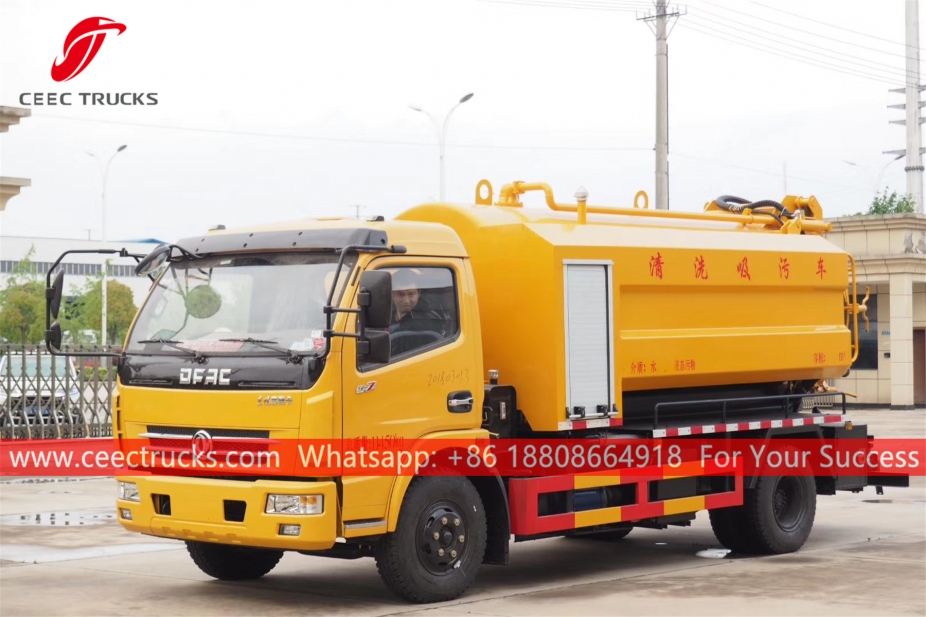 รถบรรทุกดูดและพ่นน้ำผสม Dongfeng 6CBM