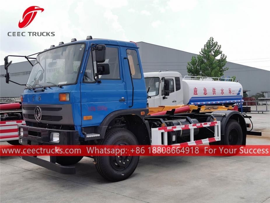 รถบรรทุกขยะตู้คอนเทนเนอร์แบบถอดได้ Dongfeng