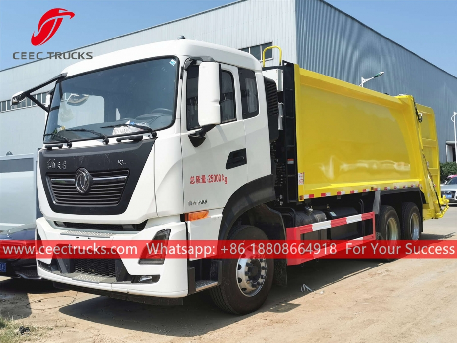 รถบรรทุกอัดขยะขนาด 18CBM Dongfeng