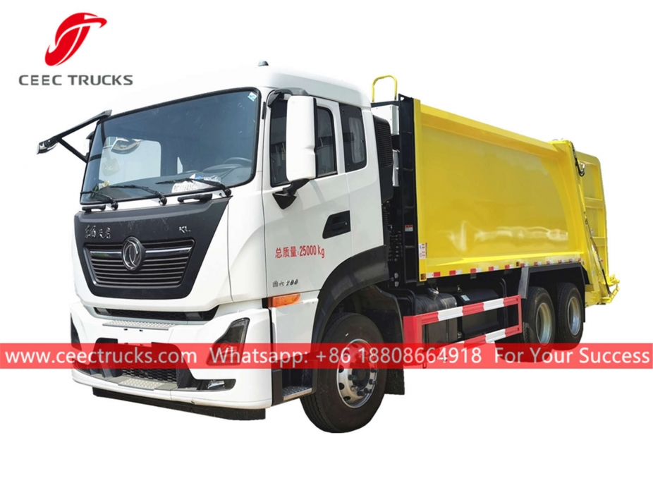 รถบรรทุกอัดขยะขนาด 18CBM Dongfeng
