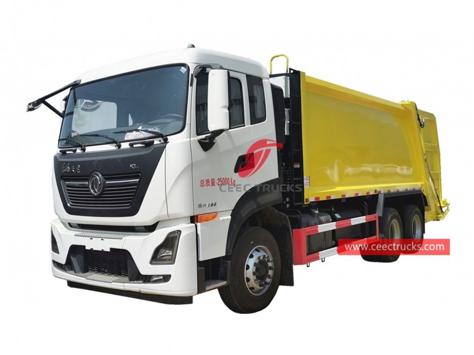 รถบรรทุกอัดขยะขนาด 18CBM Dongfeng