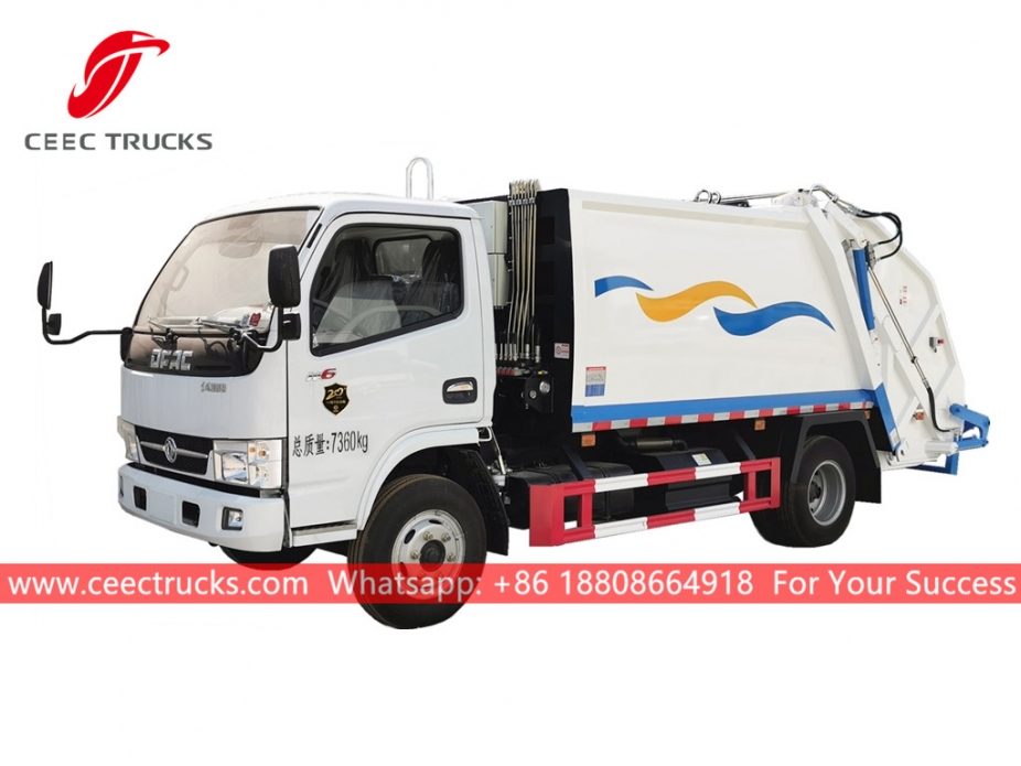 รถบรรทุกขยะแบบบรรทุกหลัง Dongfeng 6CBM